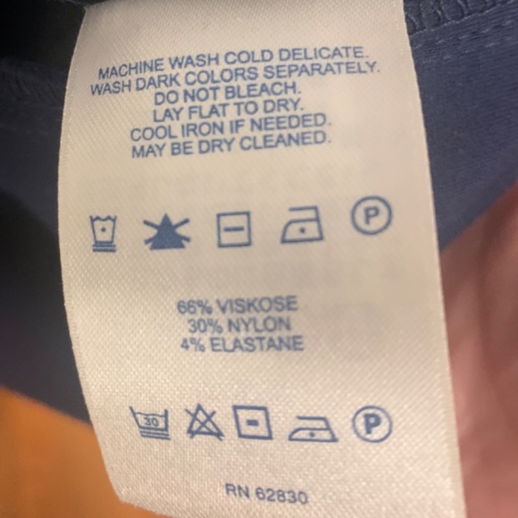 Blue 2-Tone Sleeveless Ponte Dress, Lands’ End - Picture 3 of 4